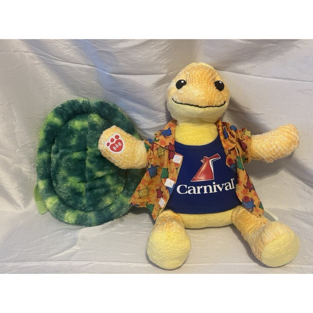 Build-A-Bear Workshop Sea Turtle Plush Yellow Removable Shell Carnival Cruise